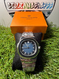 Patek Philippe Nautilus Acciaio Argento-Blu