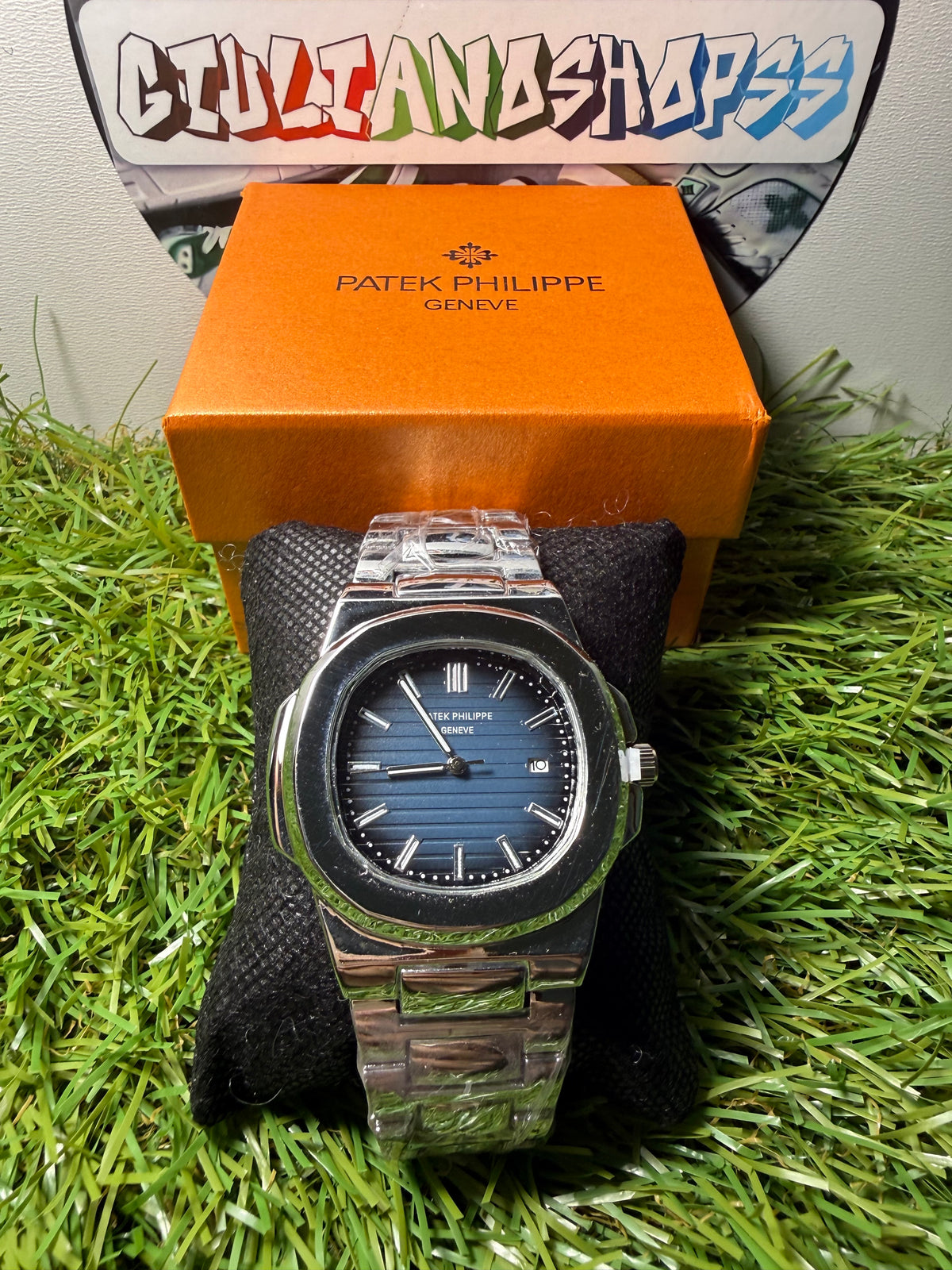 Patek Philippe Nautilus Acciaio Argento-Blu