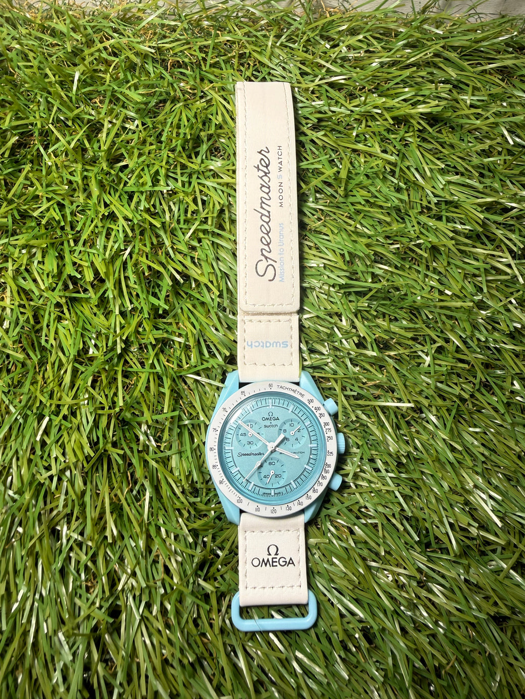 Omega Swatch Bianco/Celeste