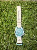 Omega Swatch Bianco/Celeste
