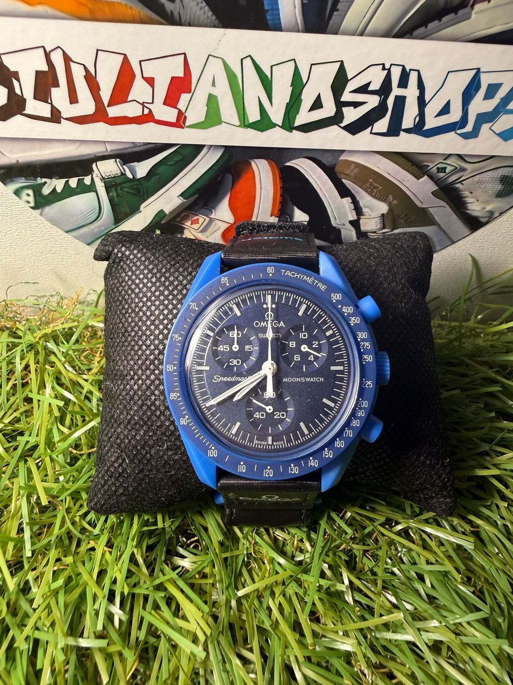 Omega Swatch Nero/Blu