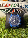 Omega Swatch Nero/Blu