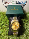 Rolex Oyster Perpetual Datejust Two Tone Quadrante Oro Brillantini Qualità Standard