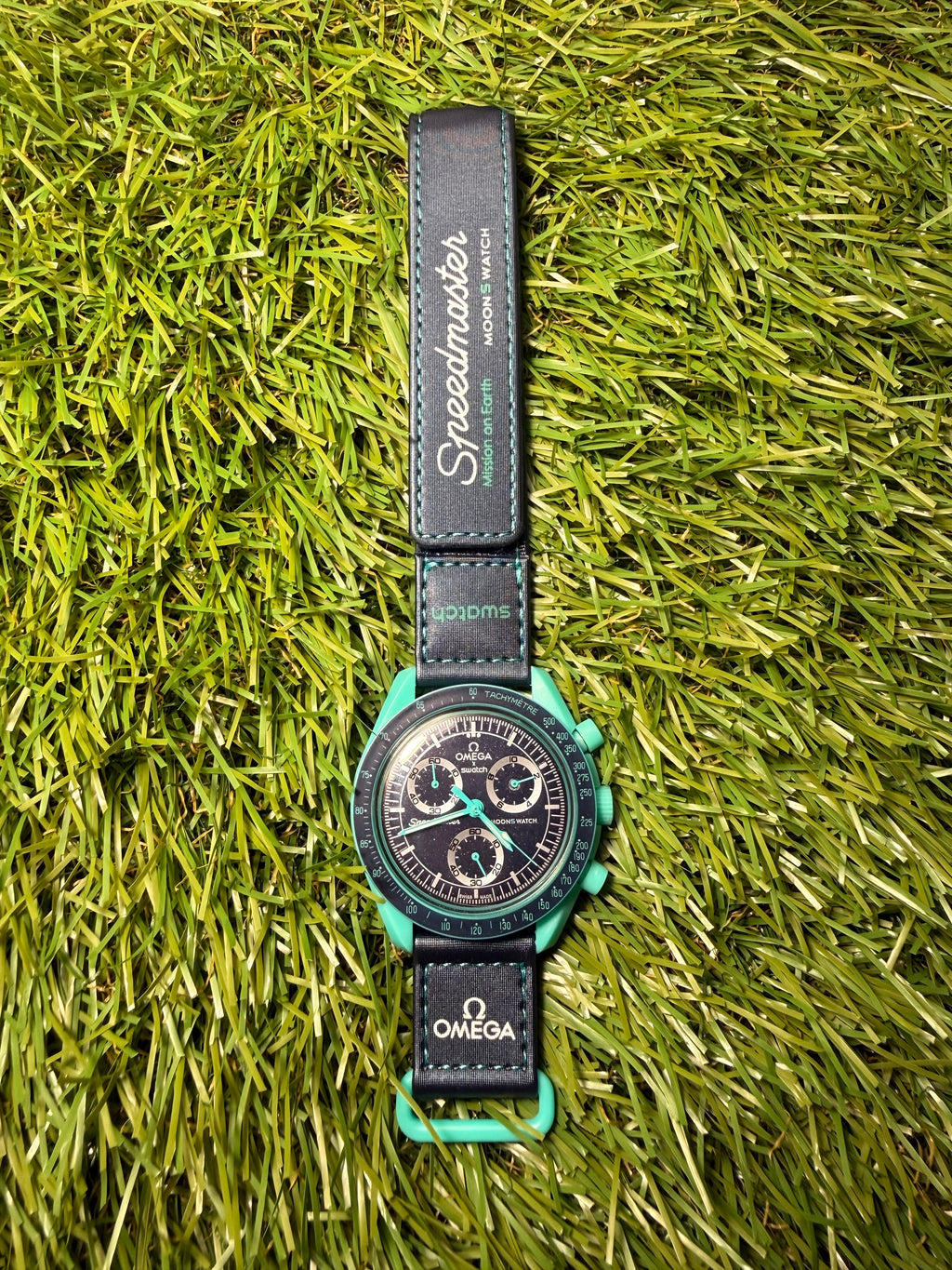 Omega Swatch Nero/verde acqua