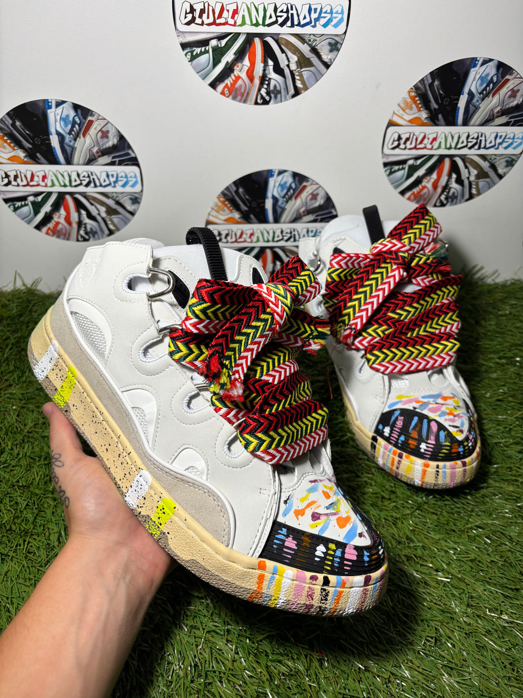 Lanvin Curb White Graffiti
