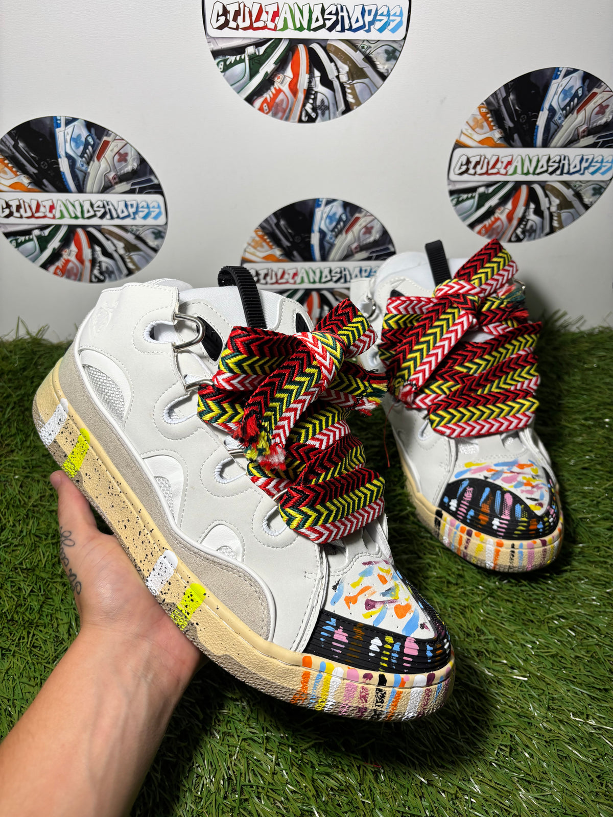 Lanvin Curb White Graffiti