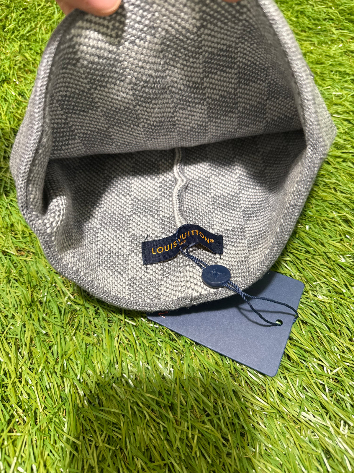 Cappello Louis Vuitton Quadri Grigio