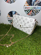 Louis Vuitton Pochette Félicie Tela Monogram - White/Pink
