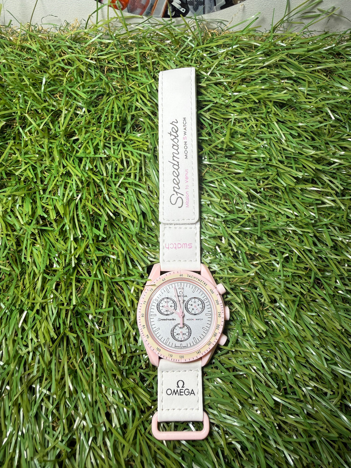 Omega Swatch Bianco/Rosa