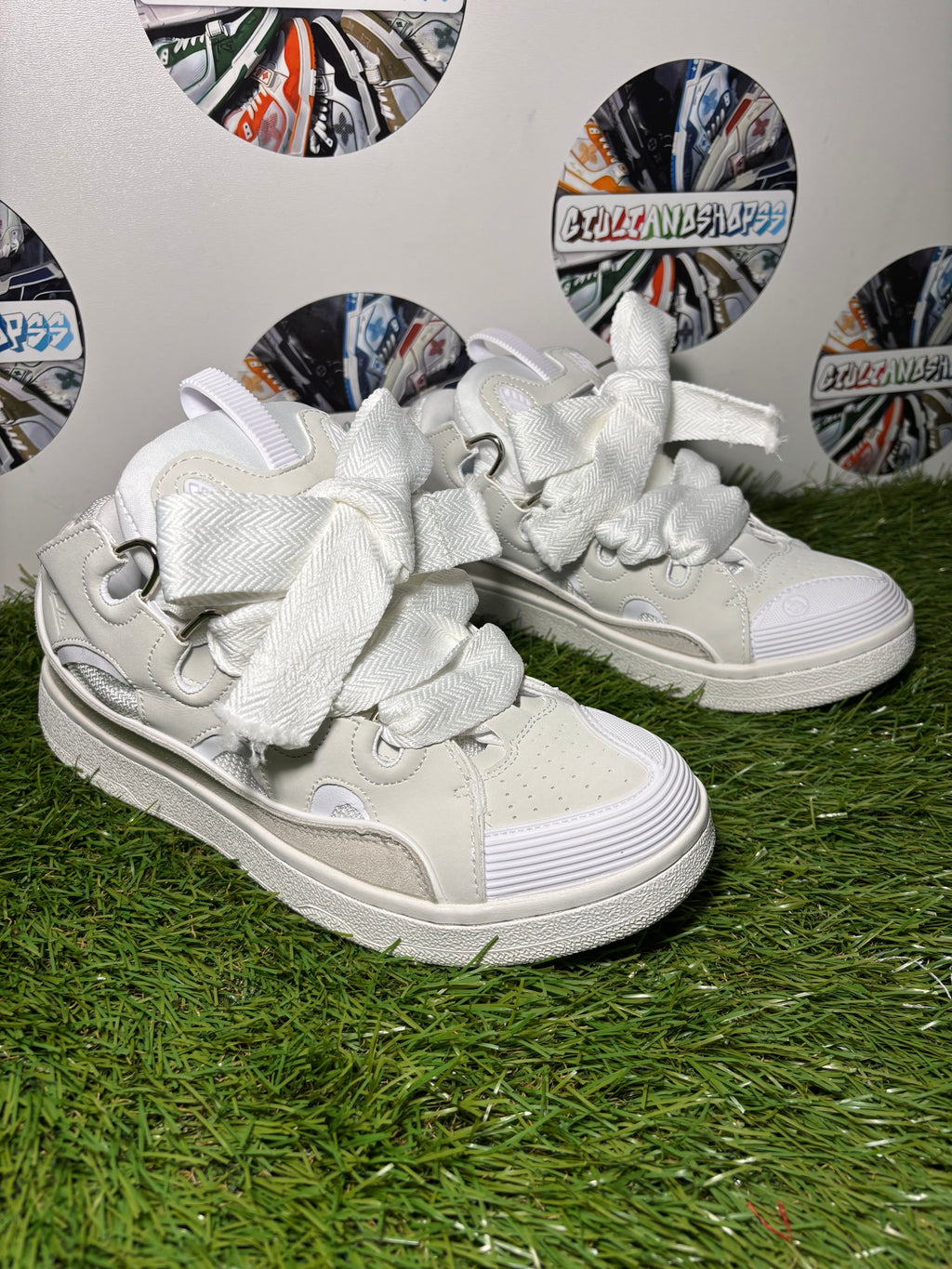 Lanvin Curb Triple White