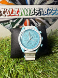 Omega Swatch Bianco/Celeste