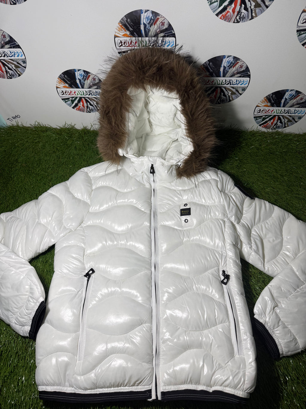 Giacchetto Blauer Donna Con Pelliccia Removibile White