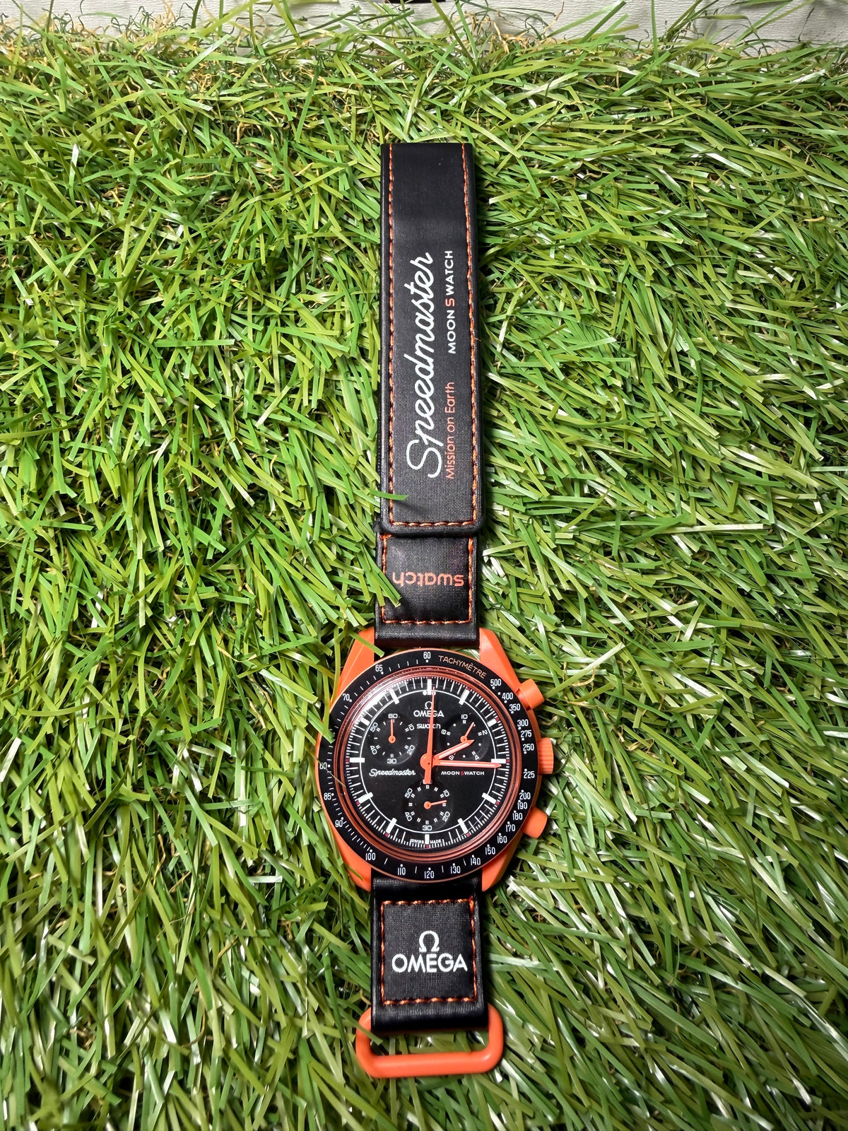 Omega Swatch Nero/Arancione