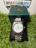 Rolex Oyster Perpetual Datejust Argento Quadrante Bianco Linee Qualità Standard