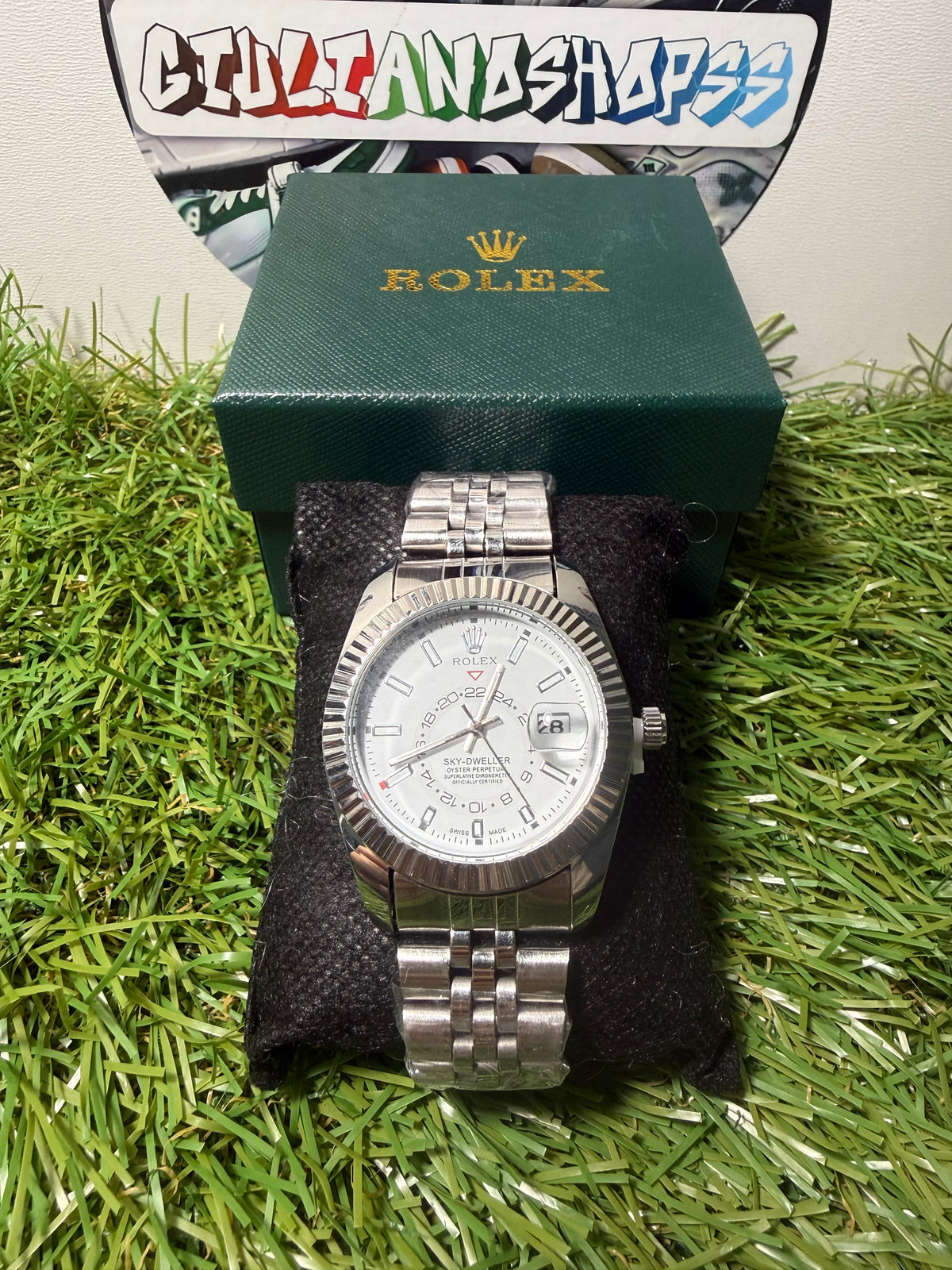 Rolex Oyster Perpetual Datejust Argento Quadrante Bianco Linee Qualità Standard