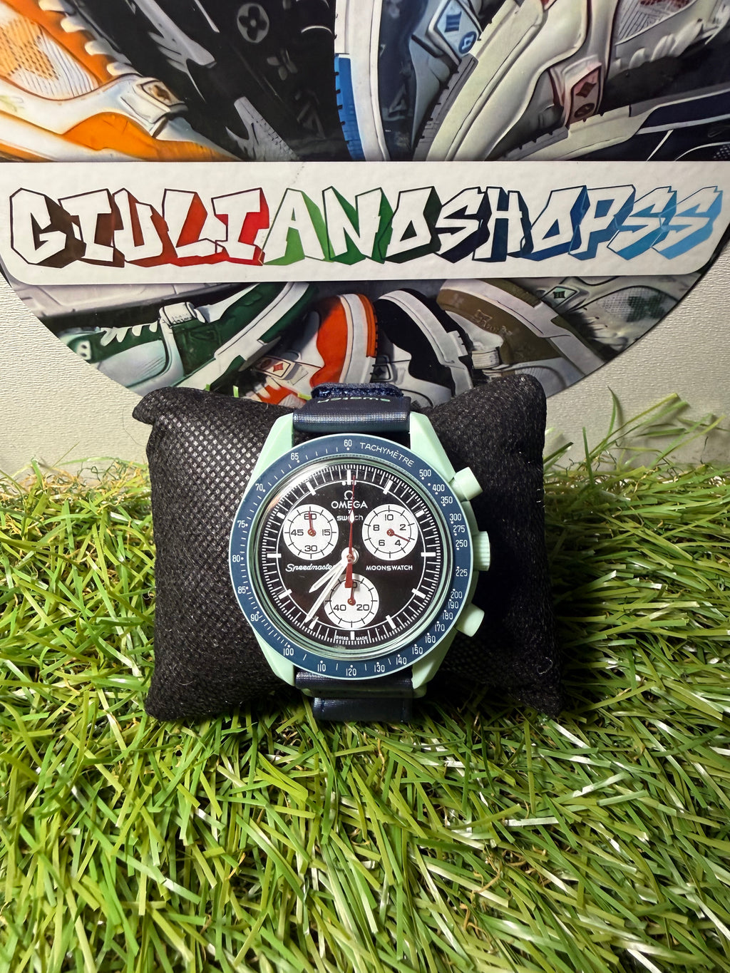Omega Swatch Nero/verde Chiaro