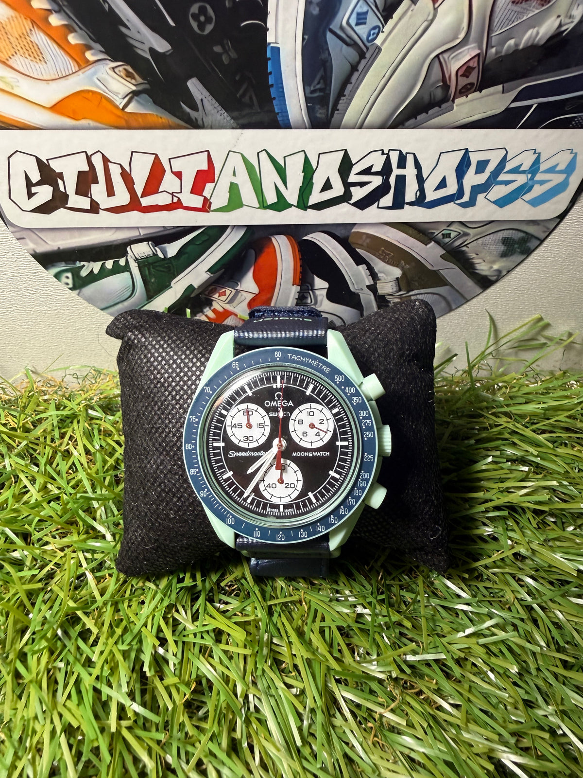 Omega Swatch Nero/verde Chiaro