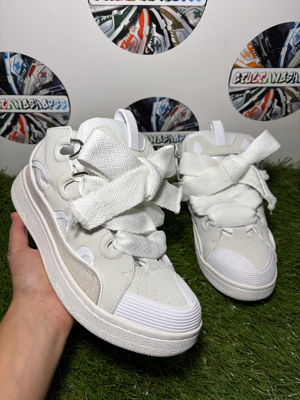 Lanvin Curb Triple White