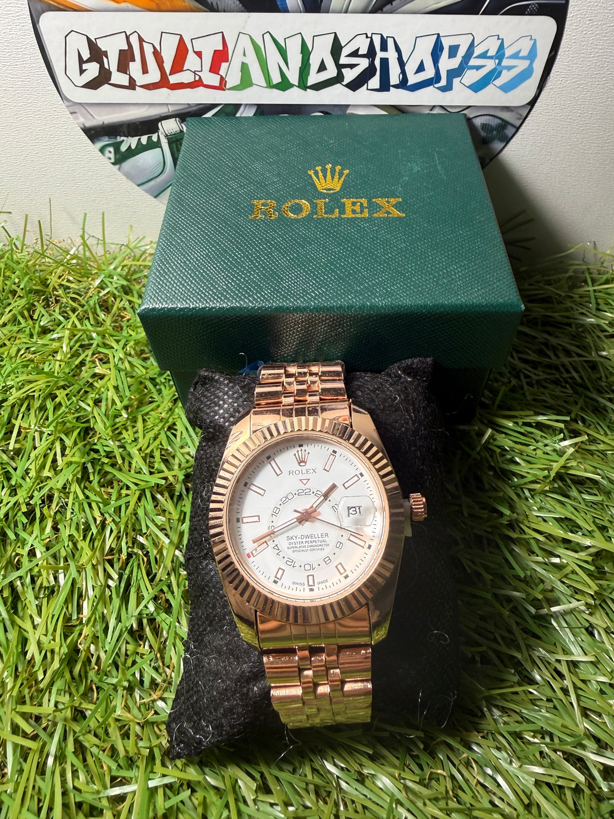 Rolex Oyster Perpetual Datejust Oro Rosa Quadrante Bianco Qualità Standard