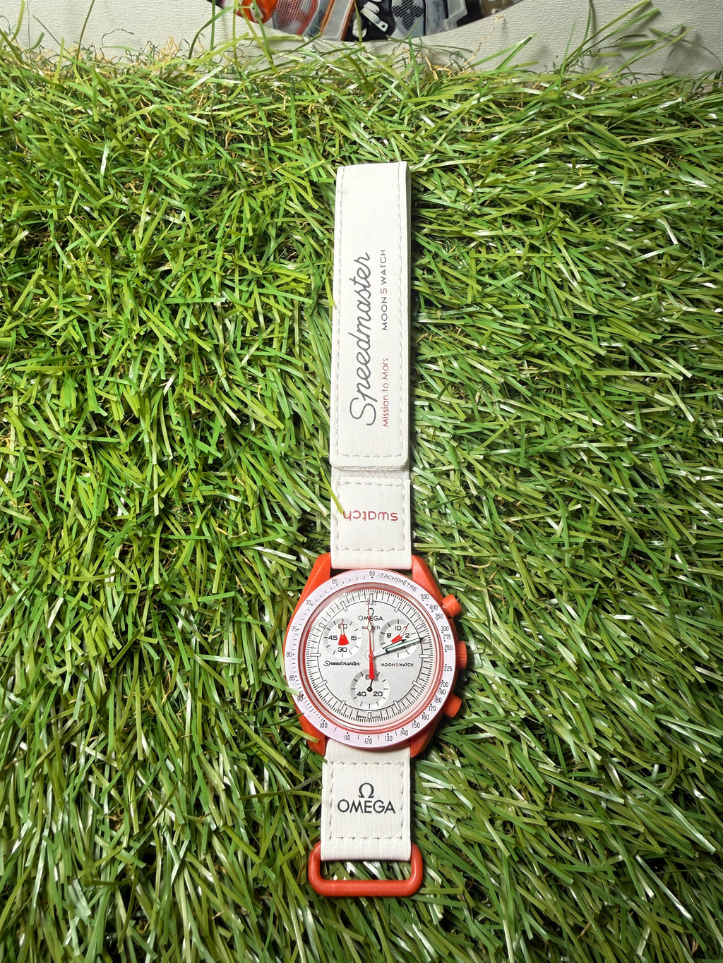 Omega Swatch Bianco/Rosso