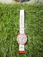 Omega Swatch Bianco/Rosso