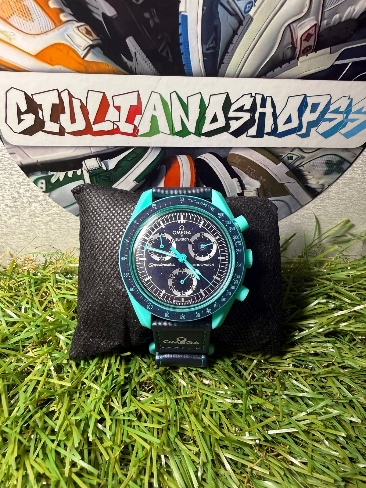 Omega Swatch Nero/verde acqua
