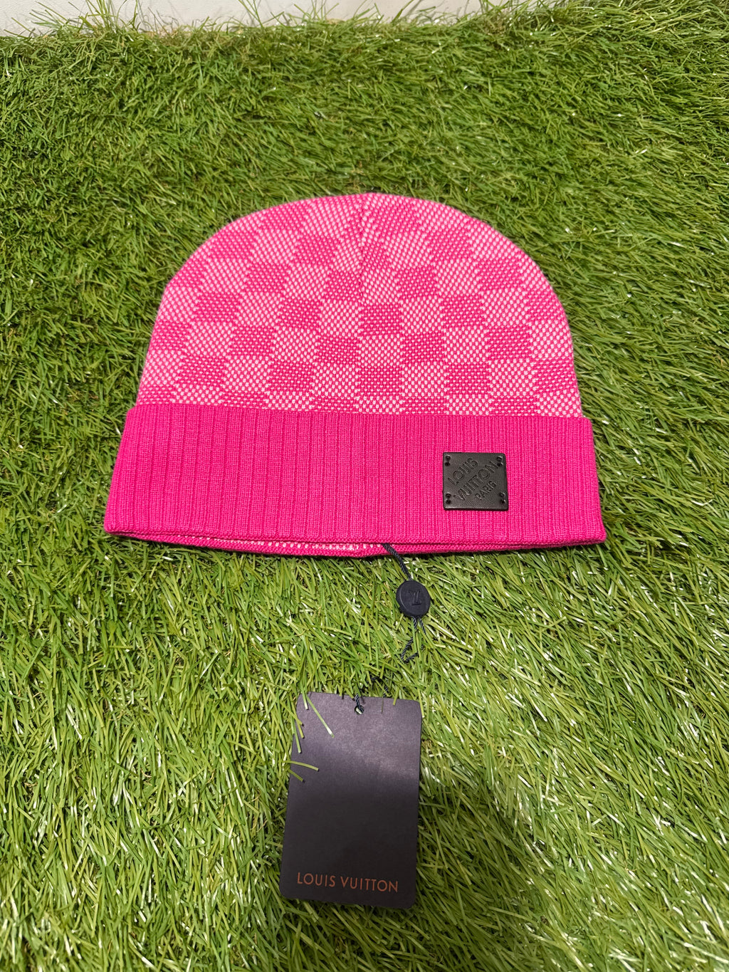 Cappello Louis Vuitton Quadri Fucsia