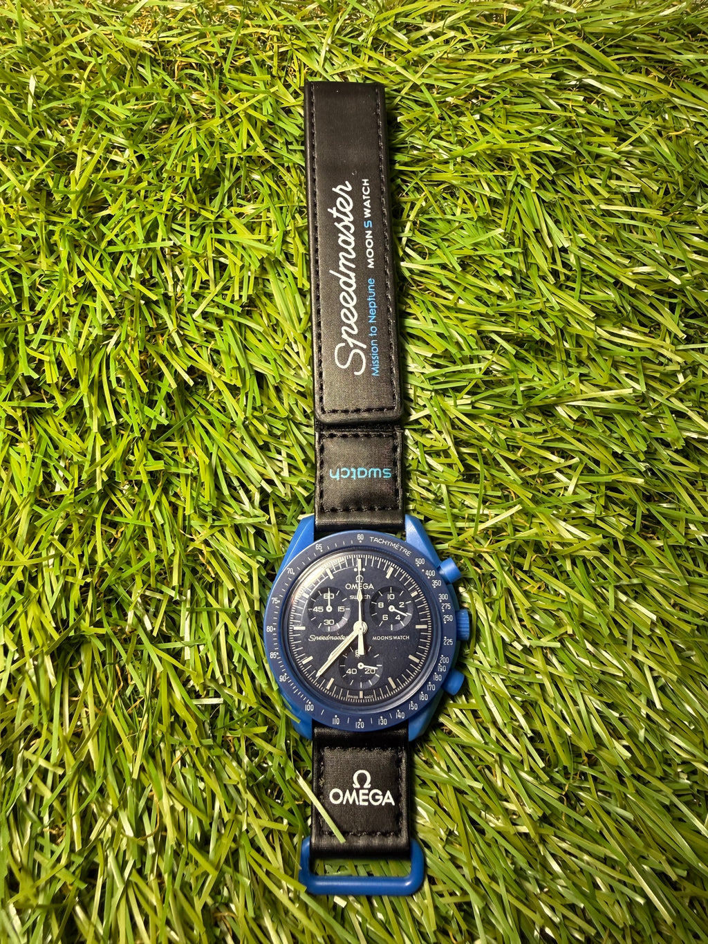 Omega Swatch Nero/Blu