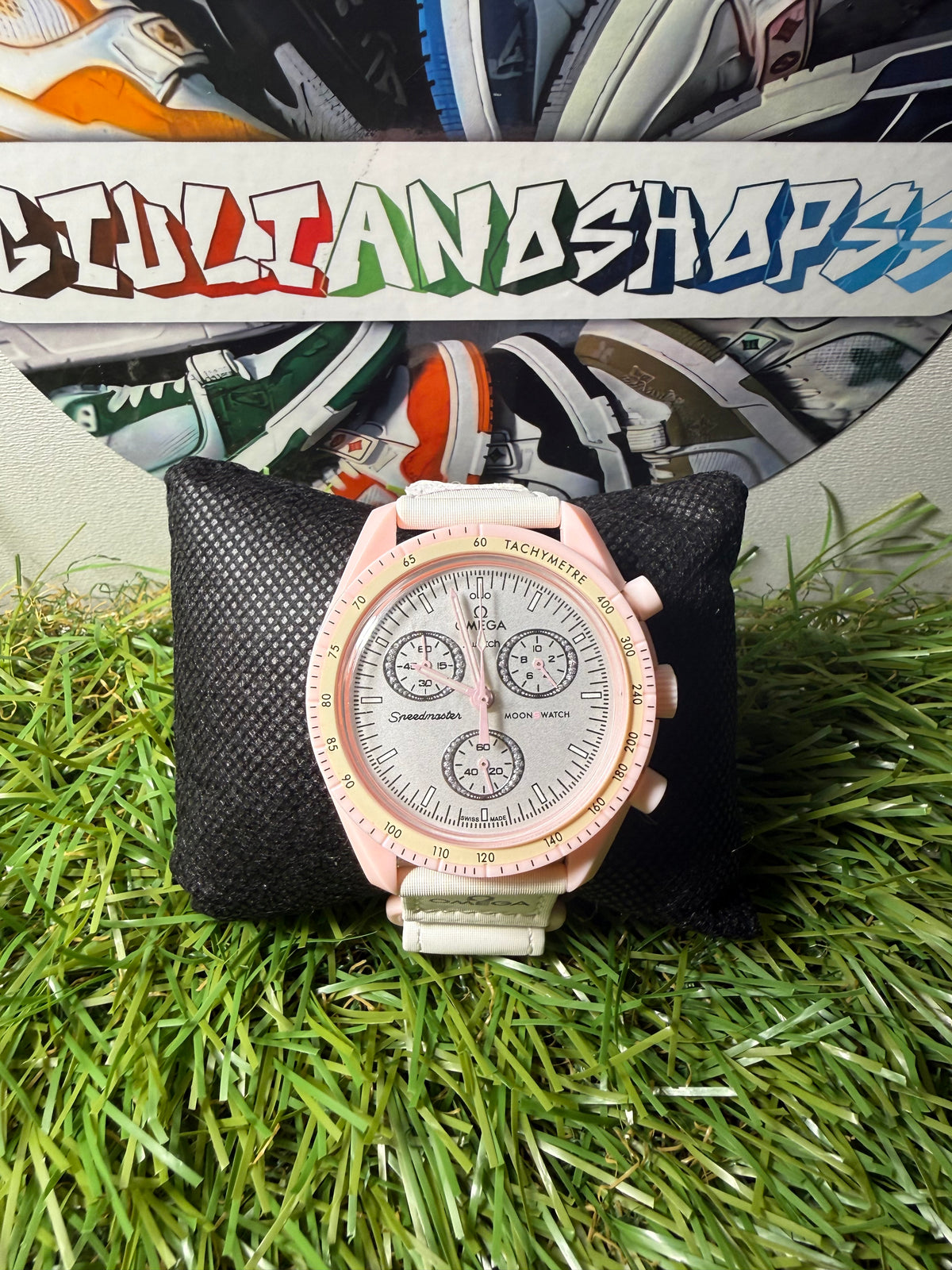 Omega Swatch Bianco/Rosa