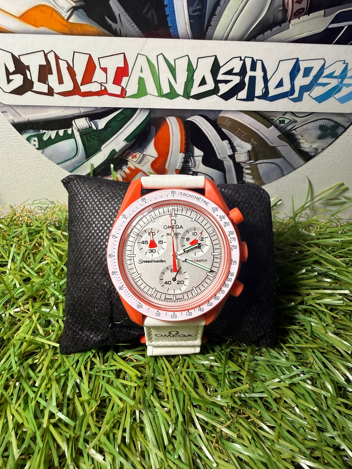 Omega Swatch Bianco/Rosso