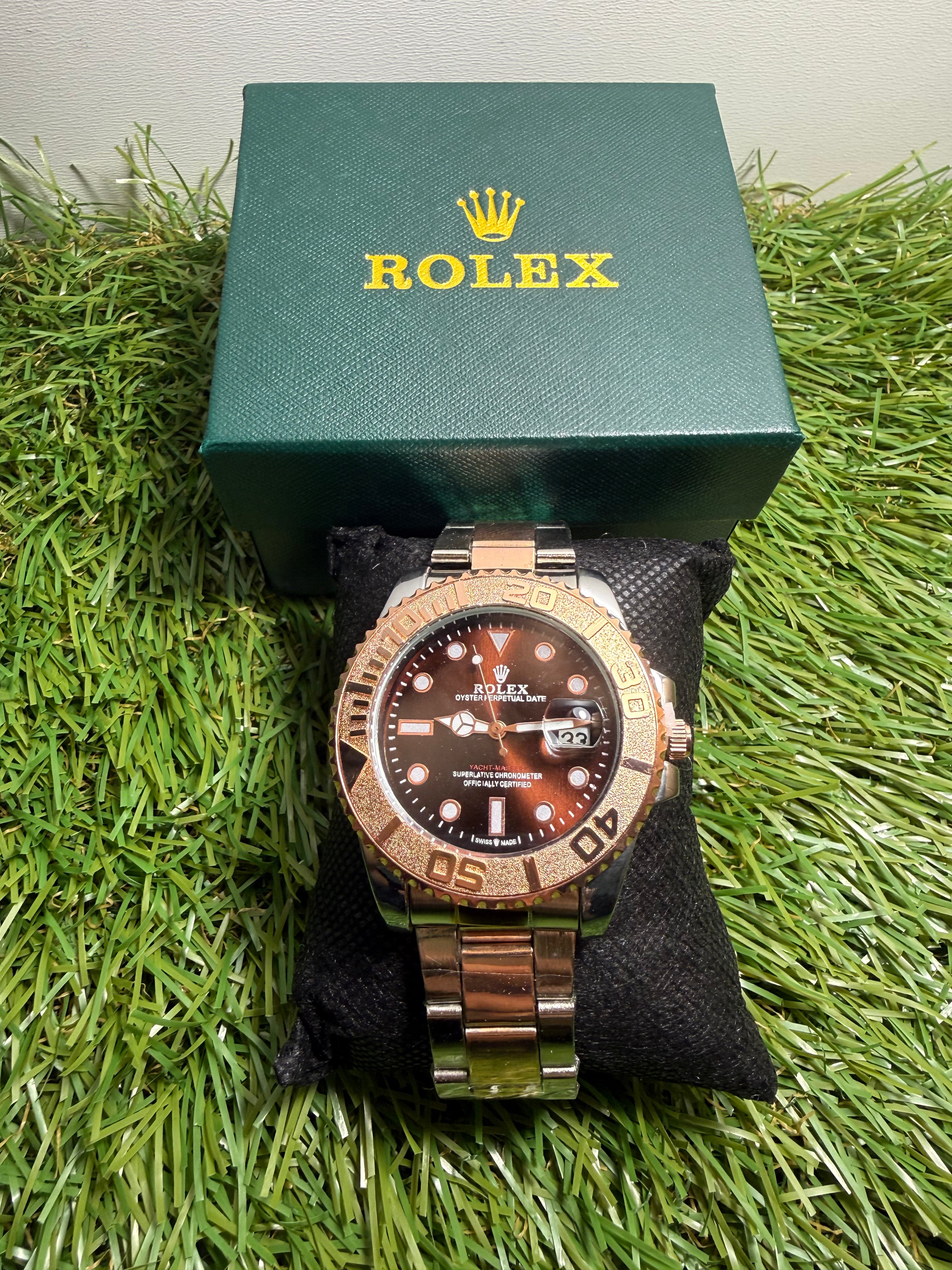 Rolex Yacht-Master Oystersteel Oro Rosa Quadrante Cioccolato Qualità Premium