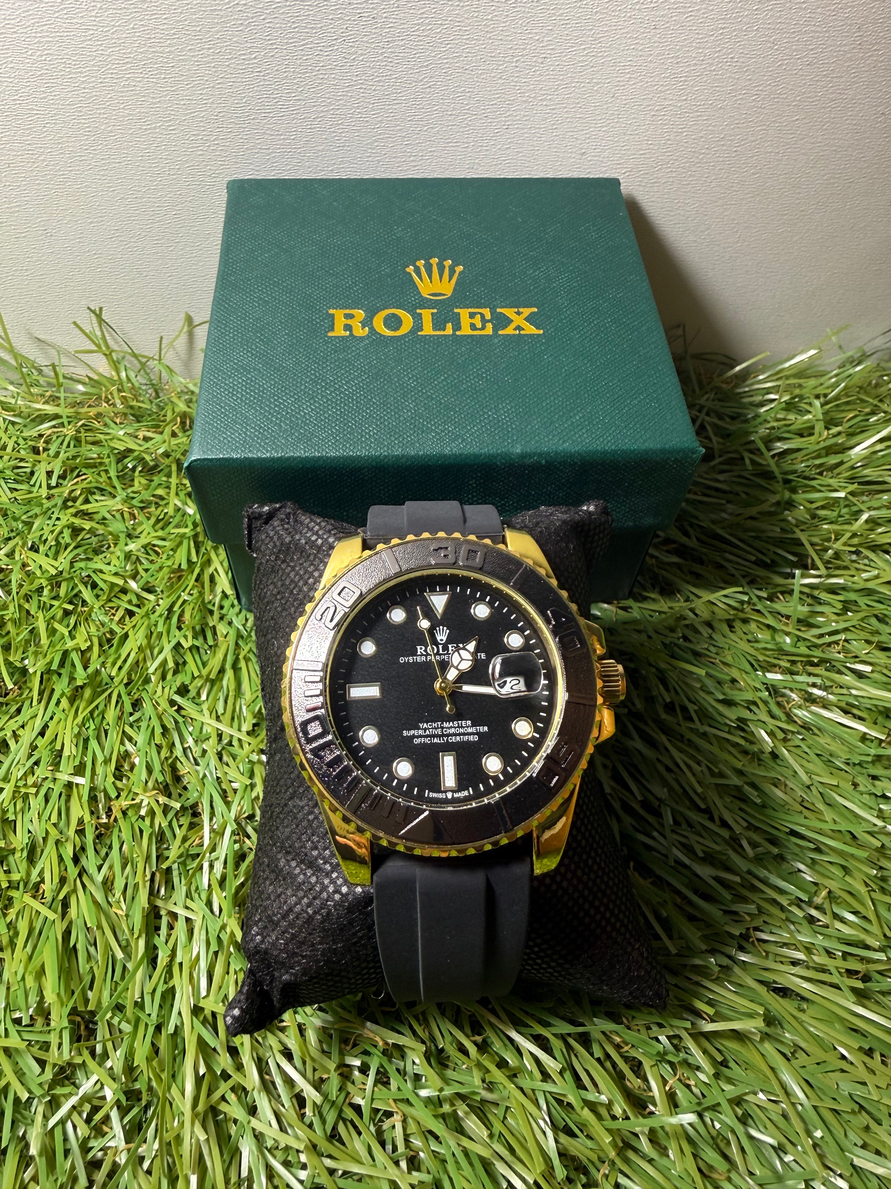 Rolex Yacht-Master Oyster Perpetual Date Oro Quadrante Nero Qualità Premium