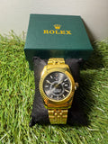 Rolex Oyster Perpetual Datejust Oro Quadrante Nero Linee Qualità Standard
