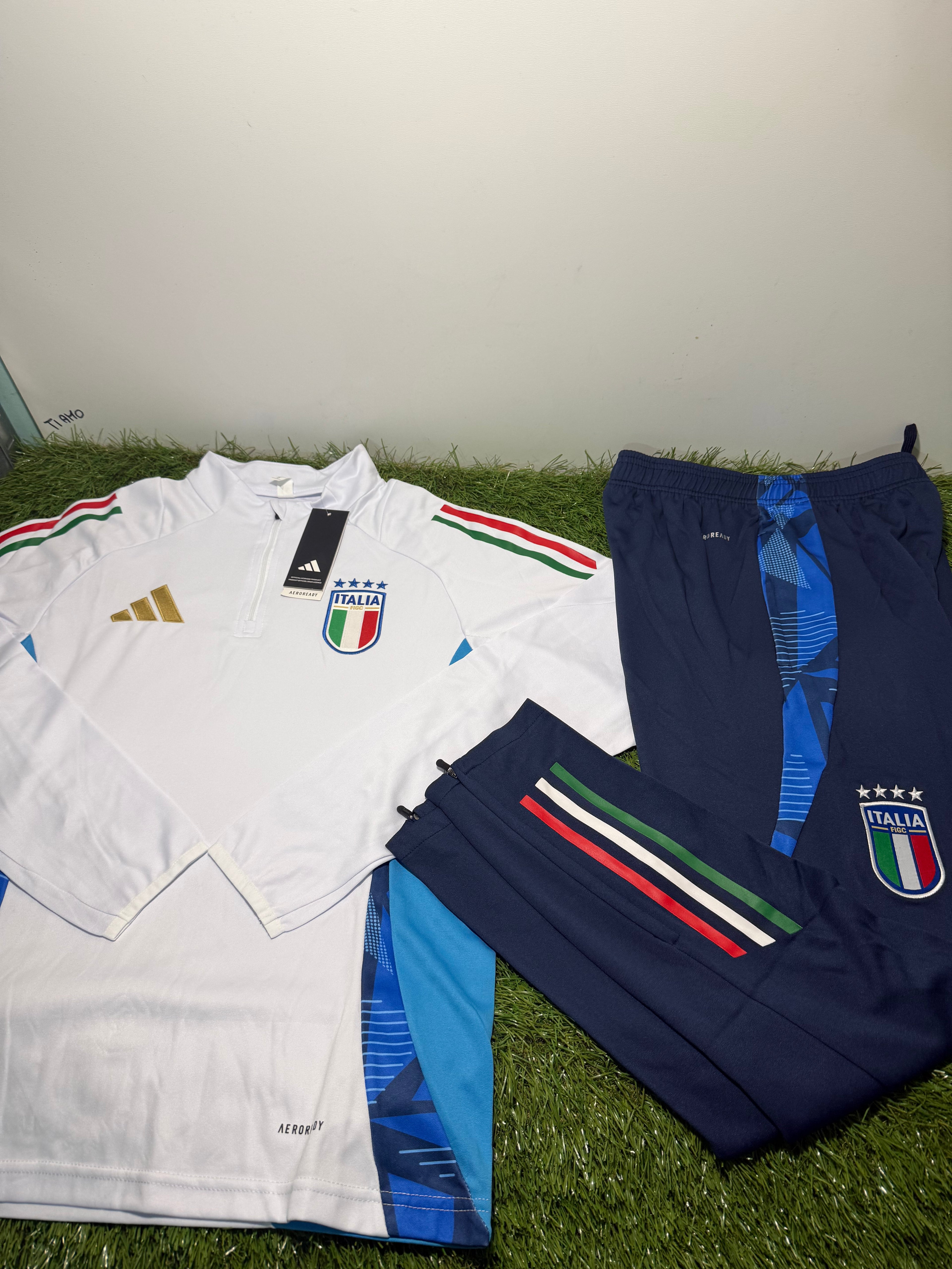 Tuta Calcio Italia Bianco/Blu