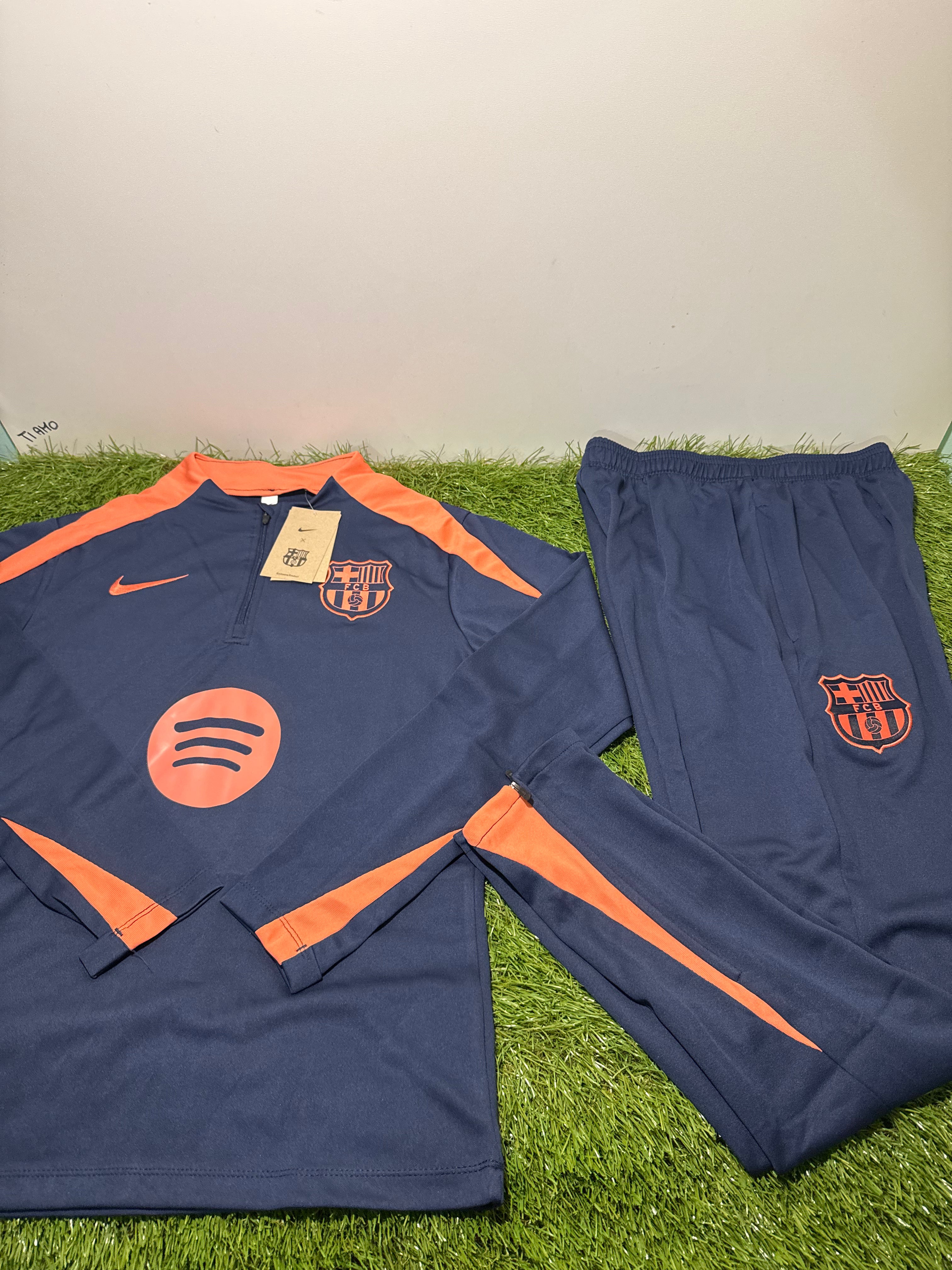 Tuta Calcio Barcellona Blu/Rosa Salmone