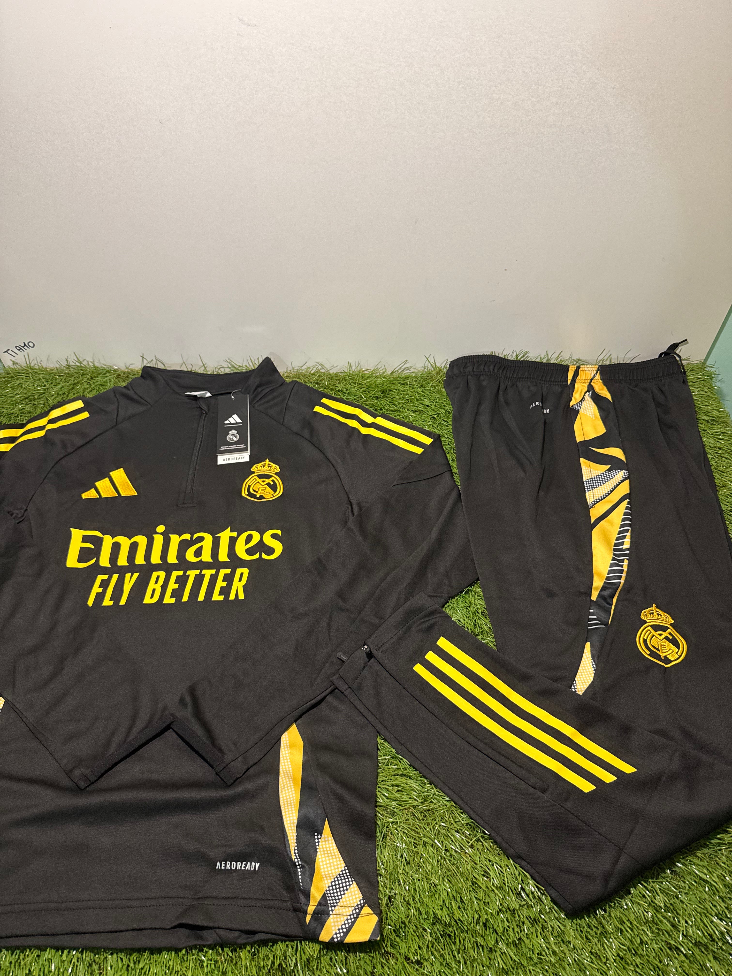 Tuta Calcio Real Madrid Nero/Giallo