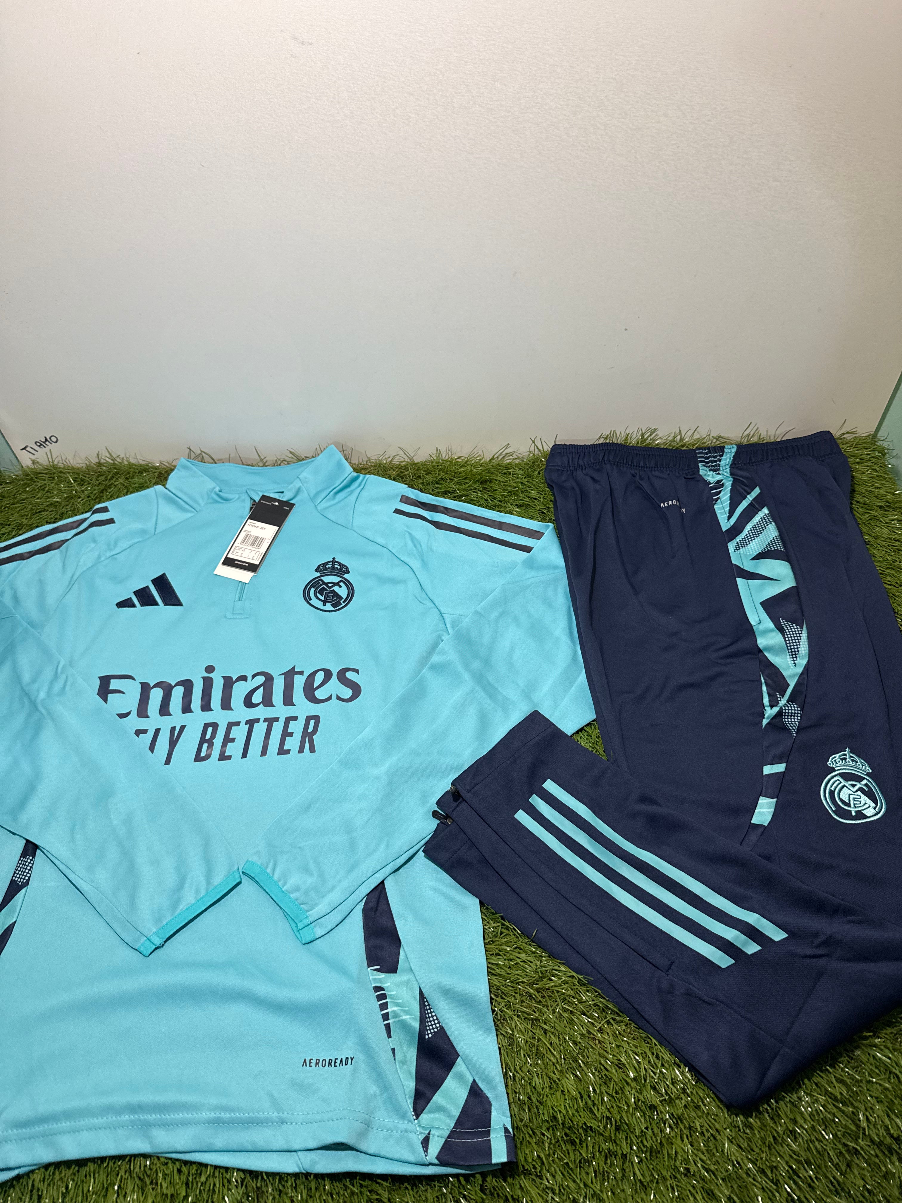 Tuta Calcio Real Madrid Turchese/Blu