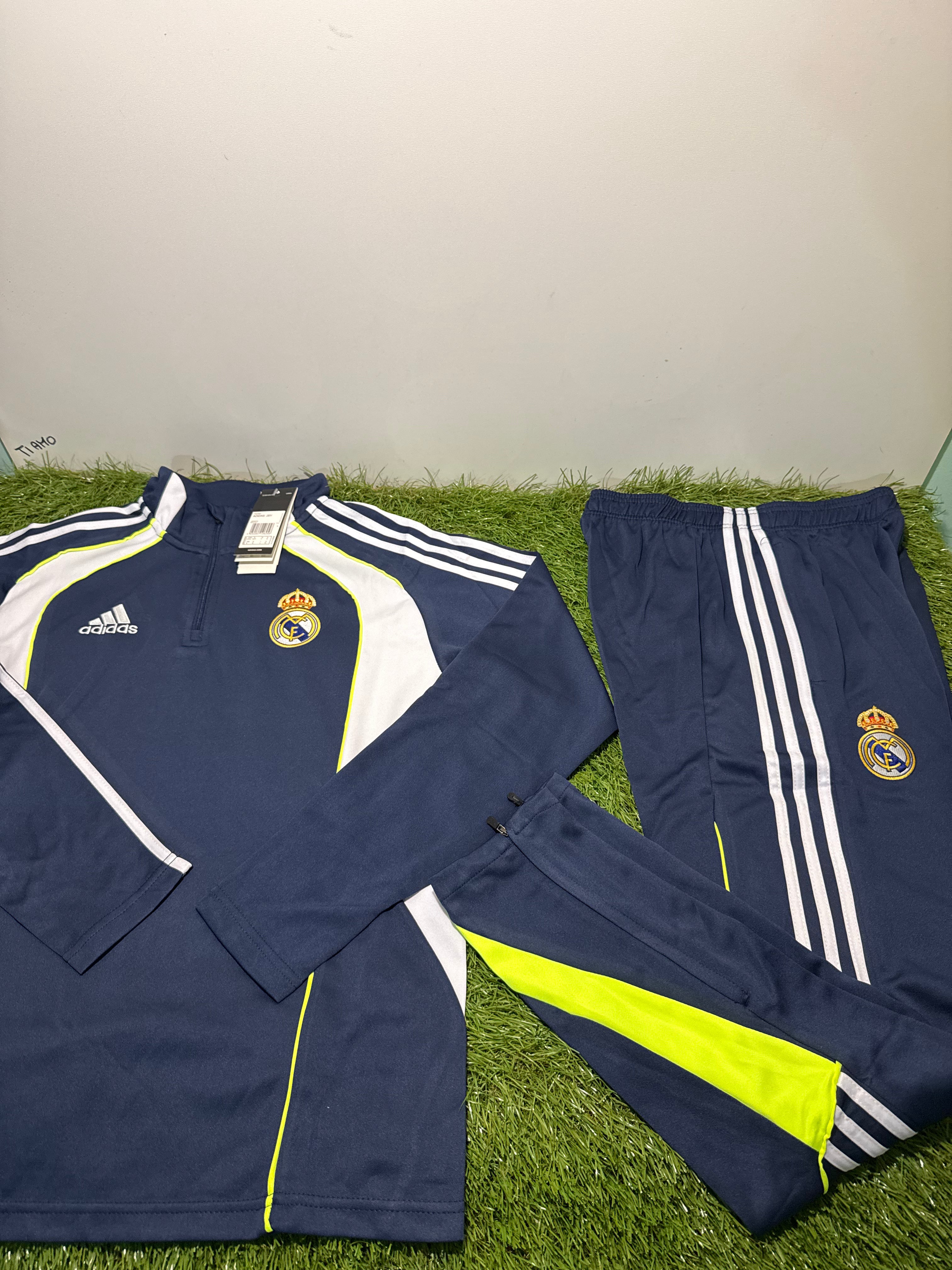 Tuta Calcio Real Madrid Blu/Bianco/Giallo Fluo