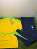 Tuta Calcio Brasile Giallo/Blu Scuro/Verde