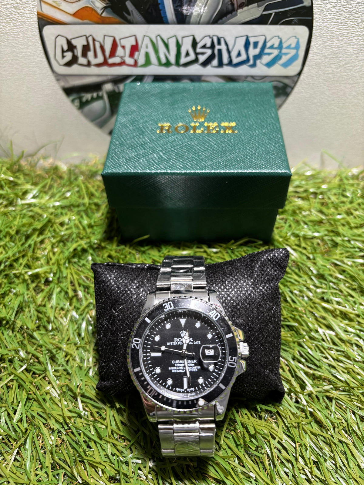 Rolex Submariner Acciaio Nero Maglie Grandi Qualità Standard