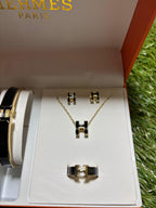Hermes Set Orologio Bracciale Nero