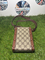 Gucci Horsebit 1955 Phone Bag Marrone
