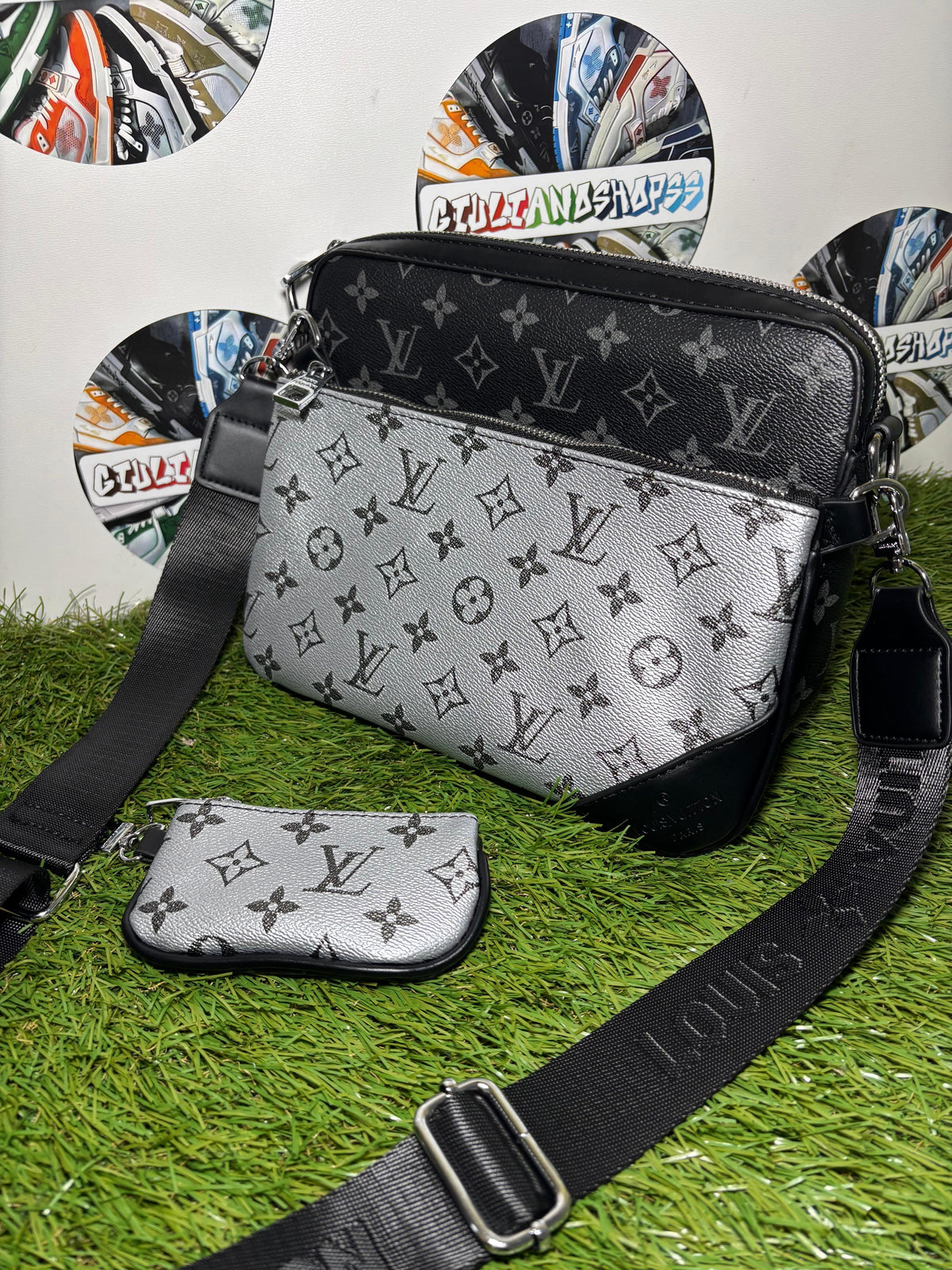Louis Vuitton Trio Messenger Eclipse Argento